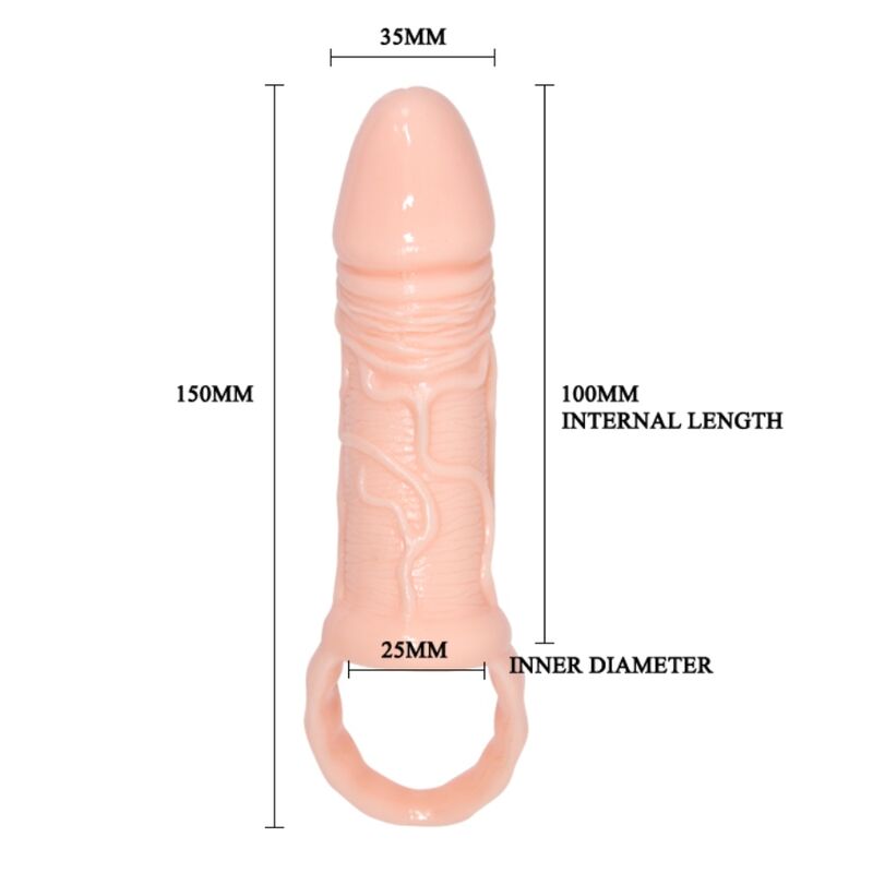 Men Extension Cover Penis And Strap 10 Cm - UABDSM