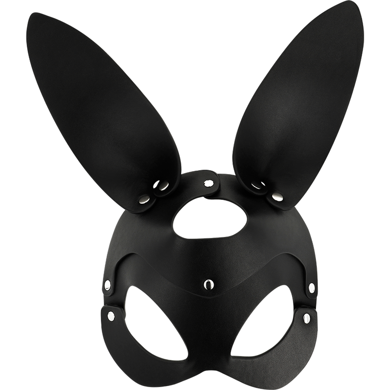 Coquette Chic Desire Vegan Leather Mask With Bunny Ears - UABDSM