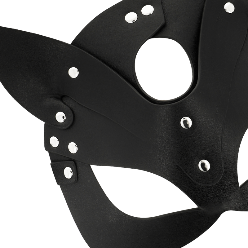 Coquette Chic Desire Vegan Leather Mask With Cat Ears - UABDSM