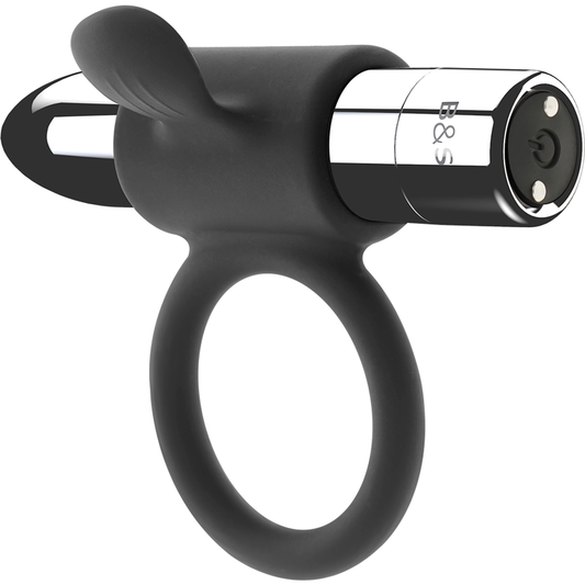 Black&silver Cameron Rechargeable Vibrating Ring Silver - UABDSM