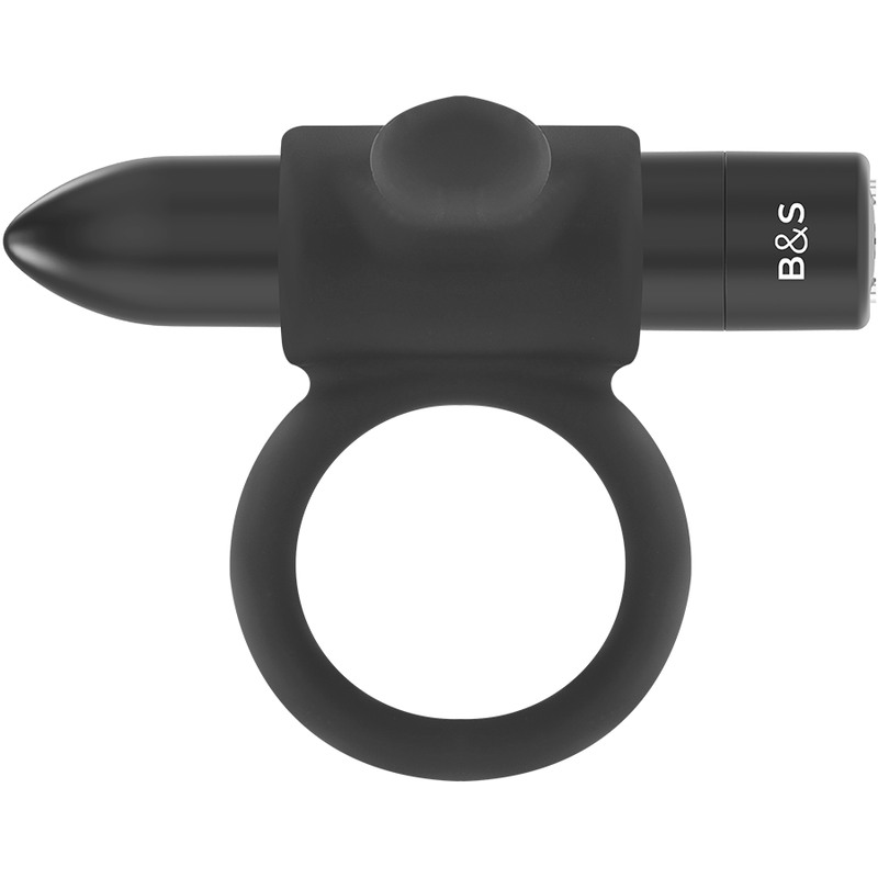 Black&silver Cameron Rechargeable Vibrating Ring Black - UABDSM