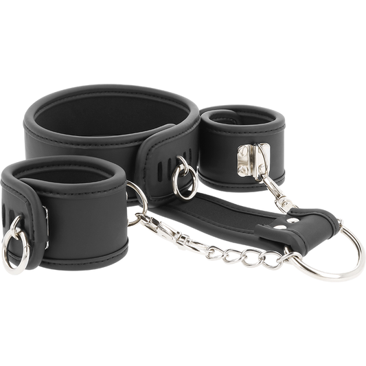 Fetish Submissive Leather And Handcuffs Vegan Leather - UABDSM
