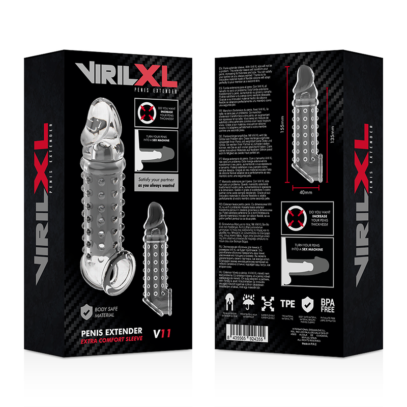 Virilxl Penis Extender Extra Comfort Sleeve V11transparent - UABDSM