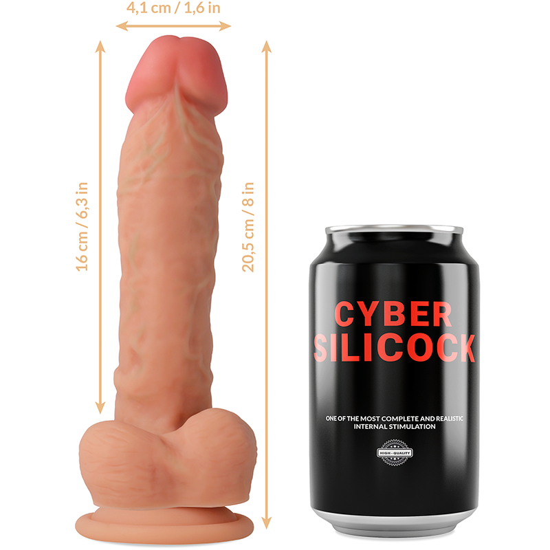 Cybersilicock Ultra Realistic Soft Liquid Silicone Dong 20.5cm - UABDSM