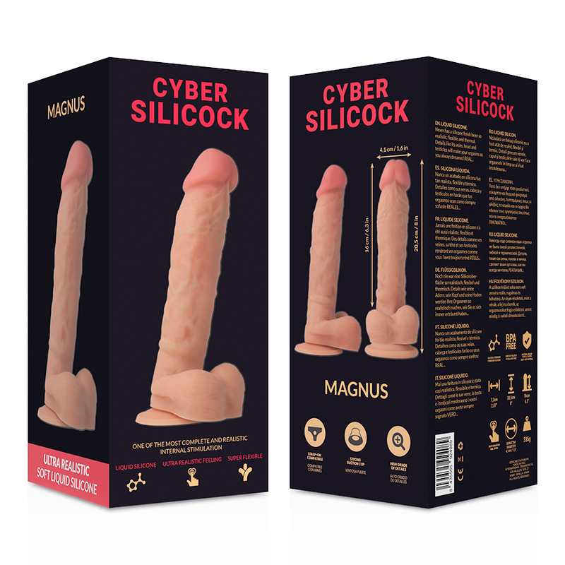 Cyber Silicock Strap-on Magnus Liquid Silicone With 3 Rings Free - UABDSM