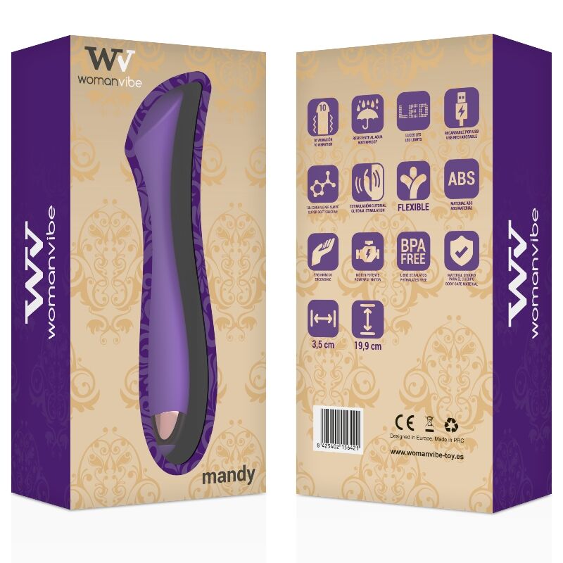Womanvibe Mandy k Point Silicone Rechargeable Vibrator - UABDSM