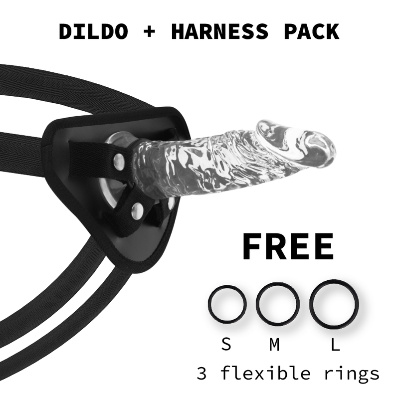 Xray Harness + Clear Cock  16.5 Cm X 4 Cm - UABDSM