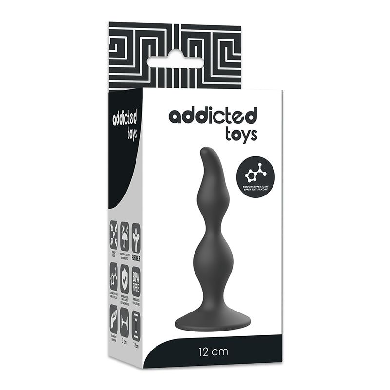 Addicted Toys Anal Sexual Plug 12cm Black - UABDSM