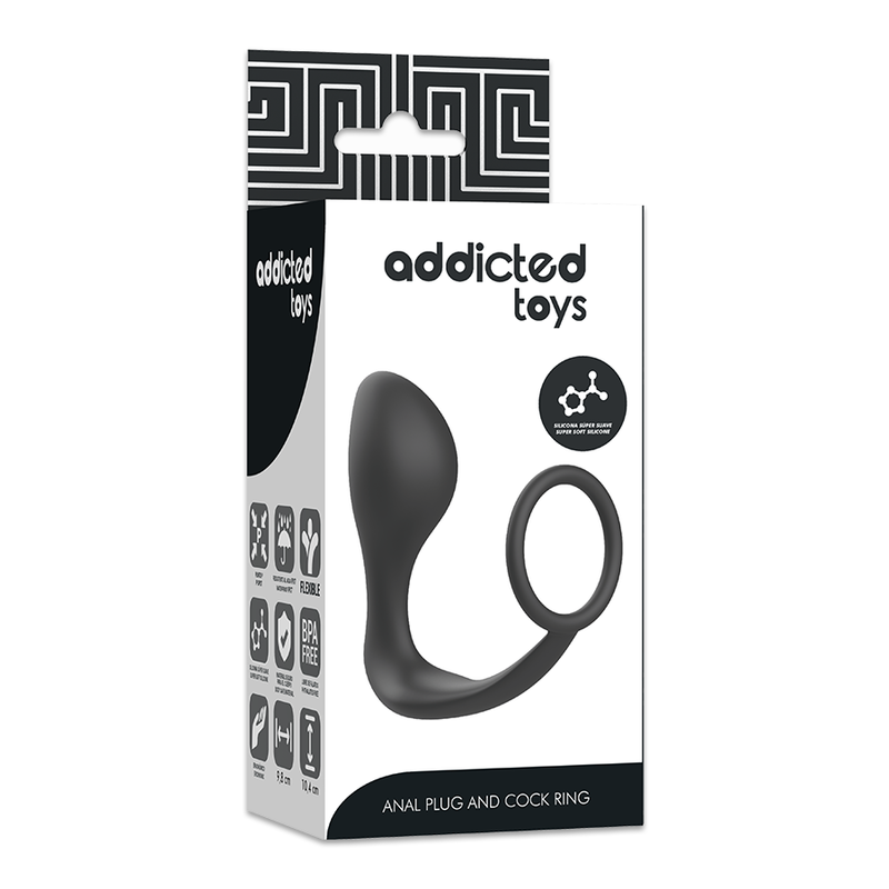Addicted Toys Anal Plug With Black Silicone Ring - UABDSM