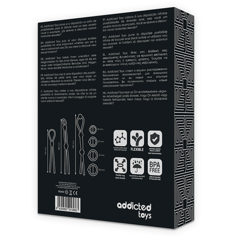 Addicted Toys Flexible Silicone  Cock Ring Set 7 Pieces - UABDSM