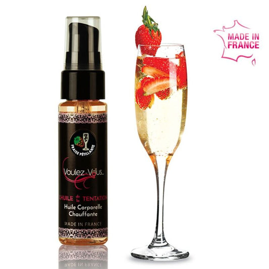 Voulez-vous Warming Body Oil- Cava With Strawberries 35 Ml - UABDSM