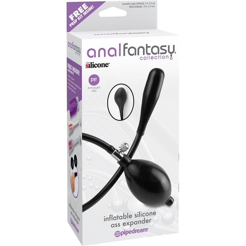 Inflatable Silicone Ass Extensor - Colour Black - UABDSM