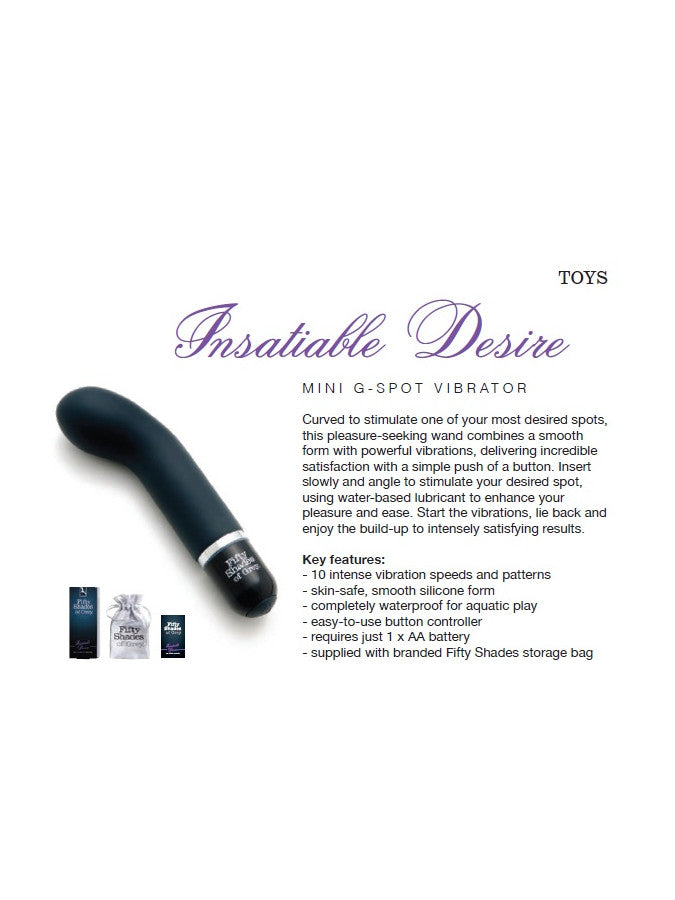 Insatiable Desire - FSoG Mini G-Spot Vibrator - UABDSM