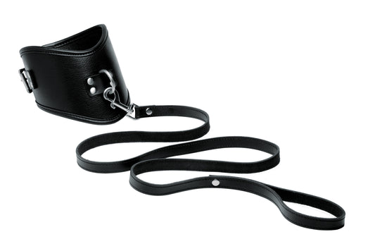 Isabella Sinclaire Leather Posture Collar with Leash - UABDSM