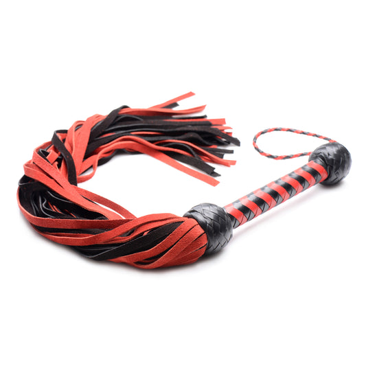 Isabella Sinclaire Black and Red Suede Flogger - UABDSM