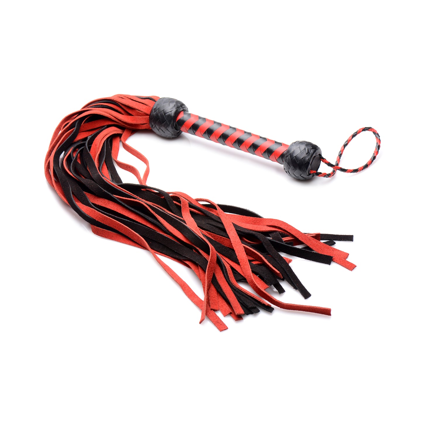 Isabella Sinclaire Black and Red Suede Flogger - UABDSM
