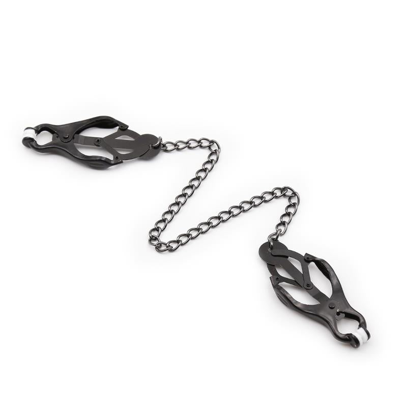 Japanese Nipple Clamps with Chain Black - UABDSM
