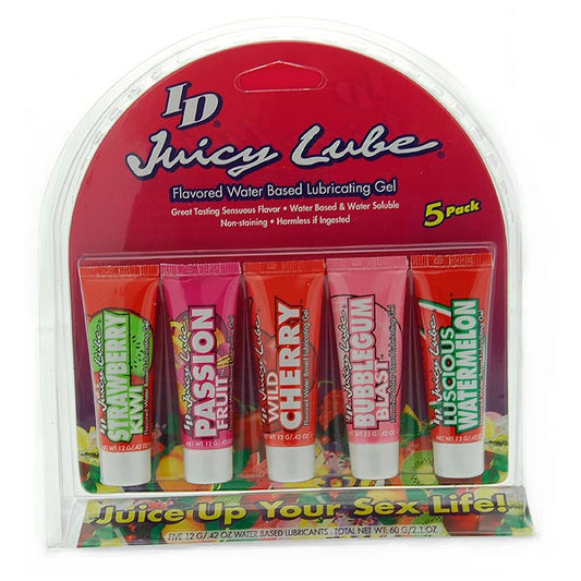 Juicy Lube 5 Tube Pack Flavoured Lubricants - UABDSM