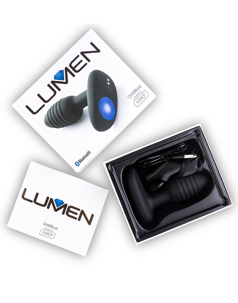 Kiiroo OhMiBod - Lumen - Interactive Butt Plug - Black - UABDSM