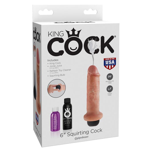 King Cock 6 Squirting Cock - Flesh - UABDSM