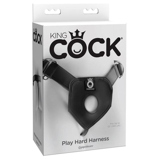 King Cock  Play Hard Harness-Black - UABDSM