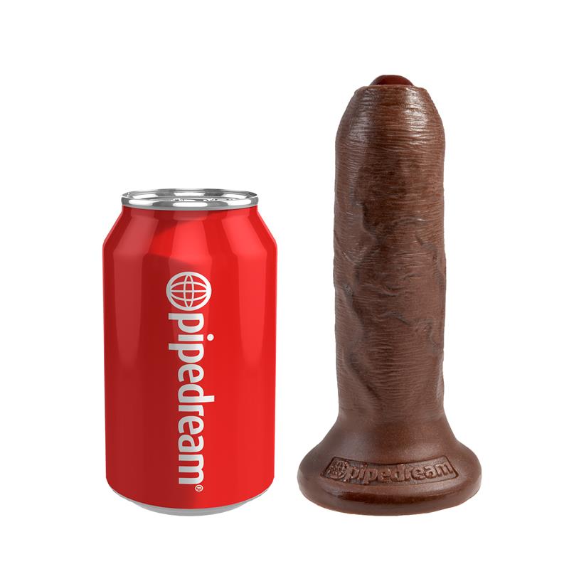 King Cock Realisic Dildo with Movable Foreskin Brown 6 - UABDSM