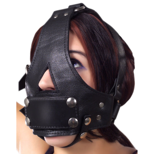 Strict Leather Bishop Head Harness with Removable Gag - UABDSM