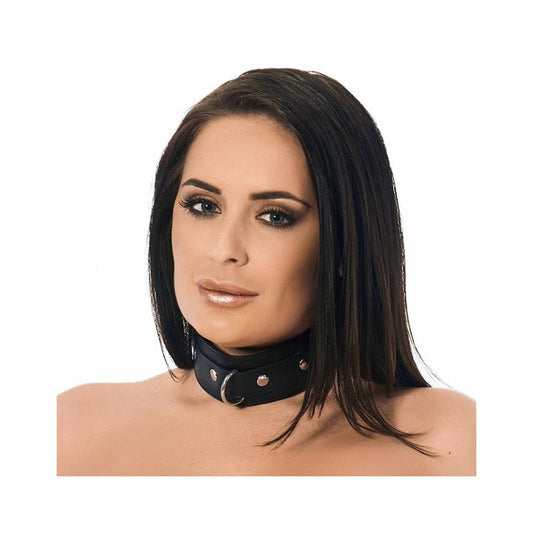 Leather Collar  with Studs and D-Ring - UABDSM