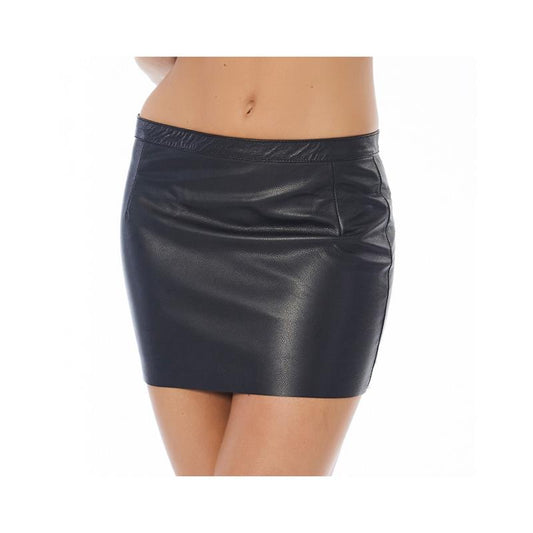 Leather Mini Skirt with Zipper - UABDSM