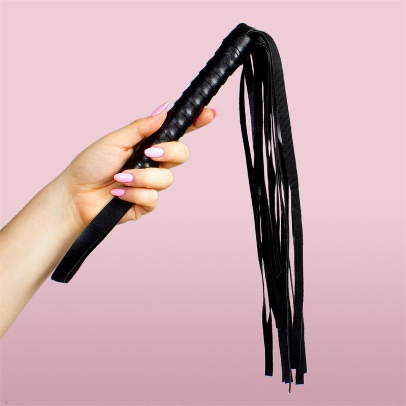 Leather Whip 45 cm Black - UABDSM