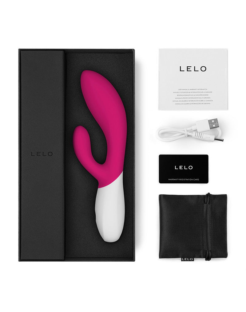 LELO - Ina Wave 2 - Rabbit Vibrator - Cerise - UABDSM