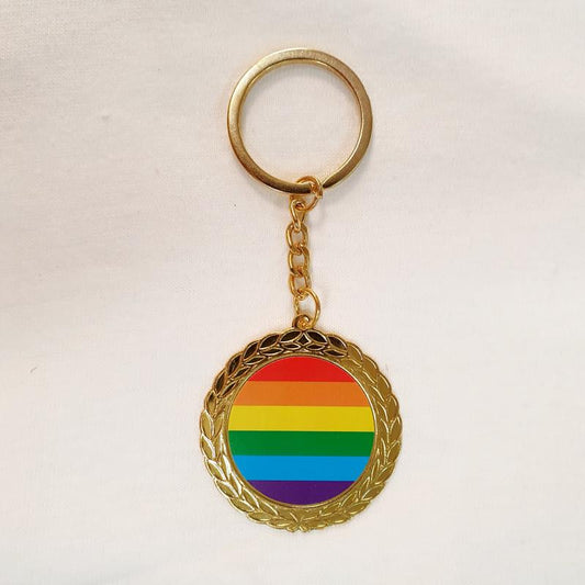 LGBT Pride Round Metal Keychain - UABDSM