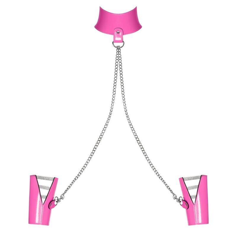 Lollypopy Collar with Wrist Cuffs Wet Pink - UABDSM
