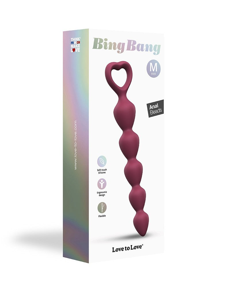 Love To Love - Bing Bang Size M - Anal Beads - Plum - UABDSM