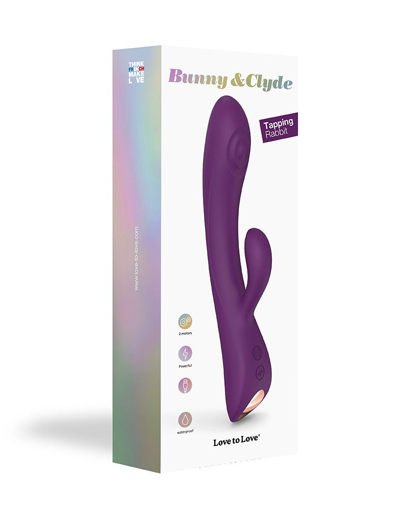 Love To Love - Bunny & Clyde - Rabbit Vibrator - Purple - UABDSM