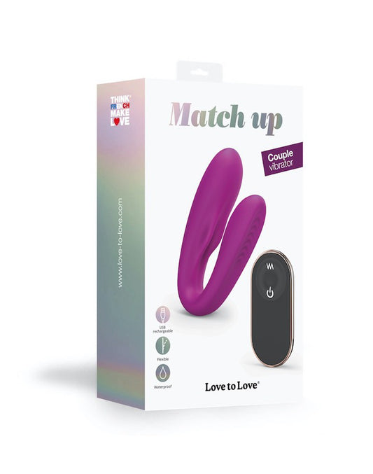Love To Love - Match Up - Couple Vibrator With Remote Control - Pink - UABDSM