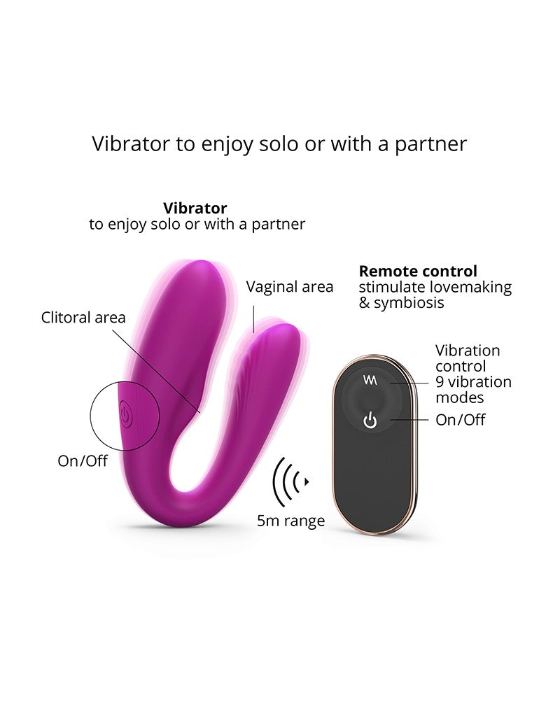 Love To Love - Match Up - Couple Vibrator With Remote Control - Pink - UABDSM