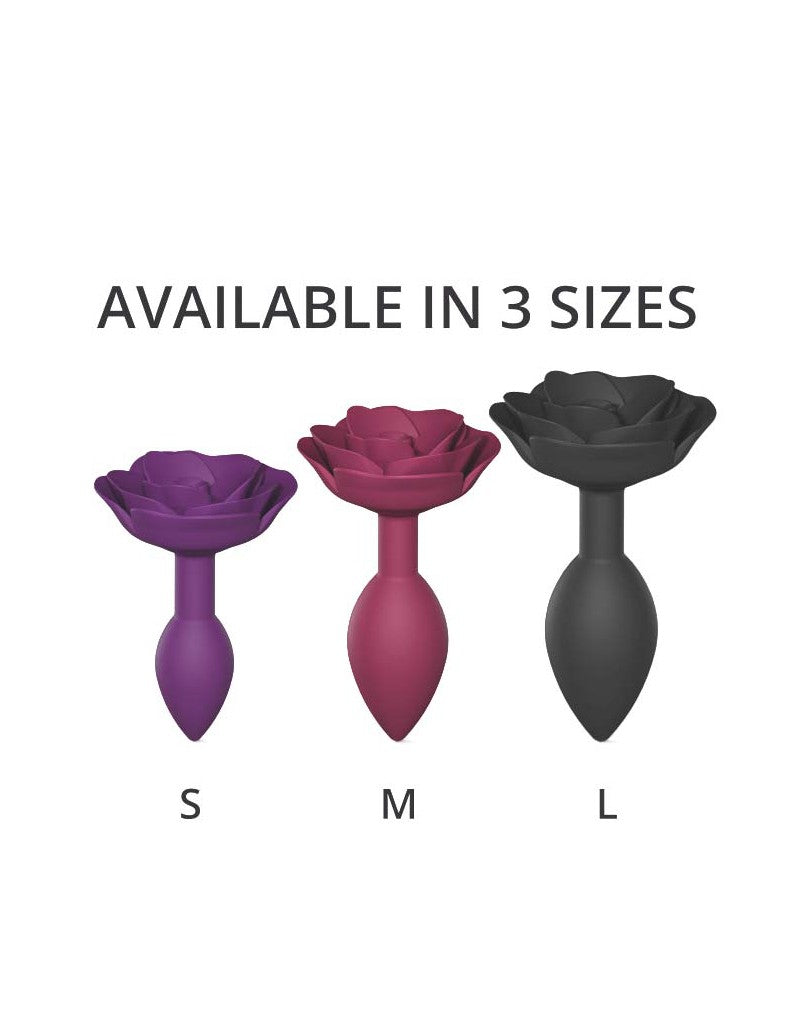 Love To Love - Open Roses Size S - Butt Plug - Purple - UABDSM
