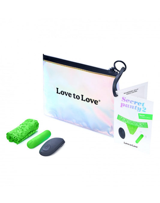 Love To Love - Secret Panty 2 - Panty Vibrator With Remote Control - Green - UABDSM