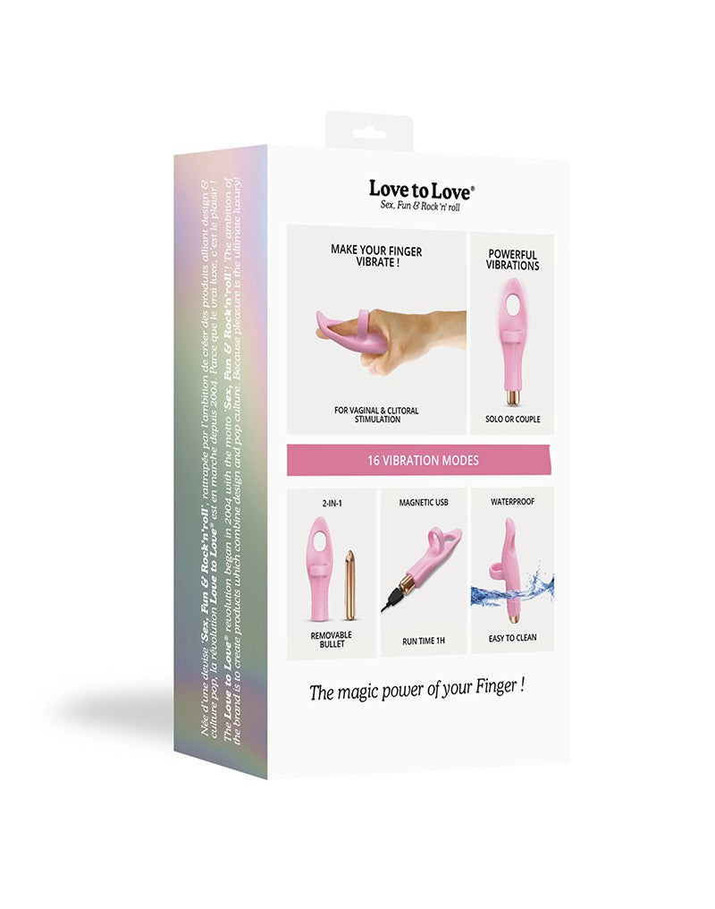 Love To Love - Vibrating Tickle Me - Finger Vibrator - Pink - UABDSM