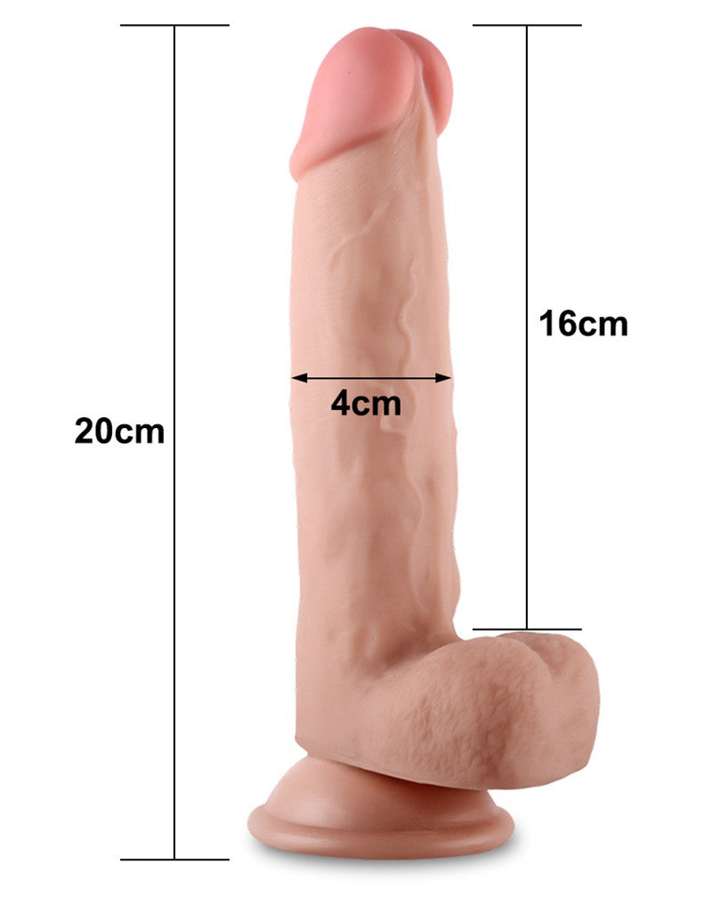 Love Toy - 8 Inch Sliding Skin Dildo - UABDSM