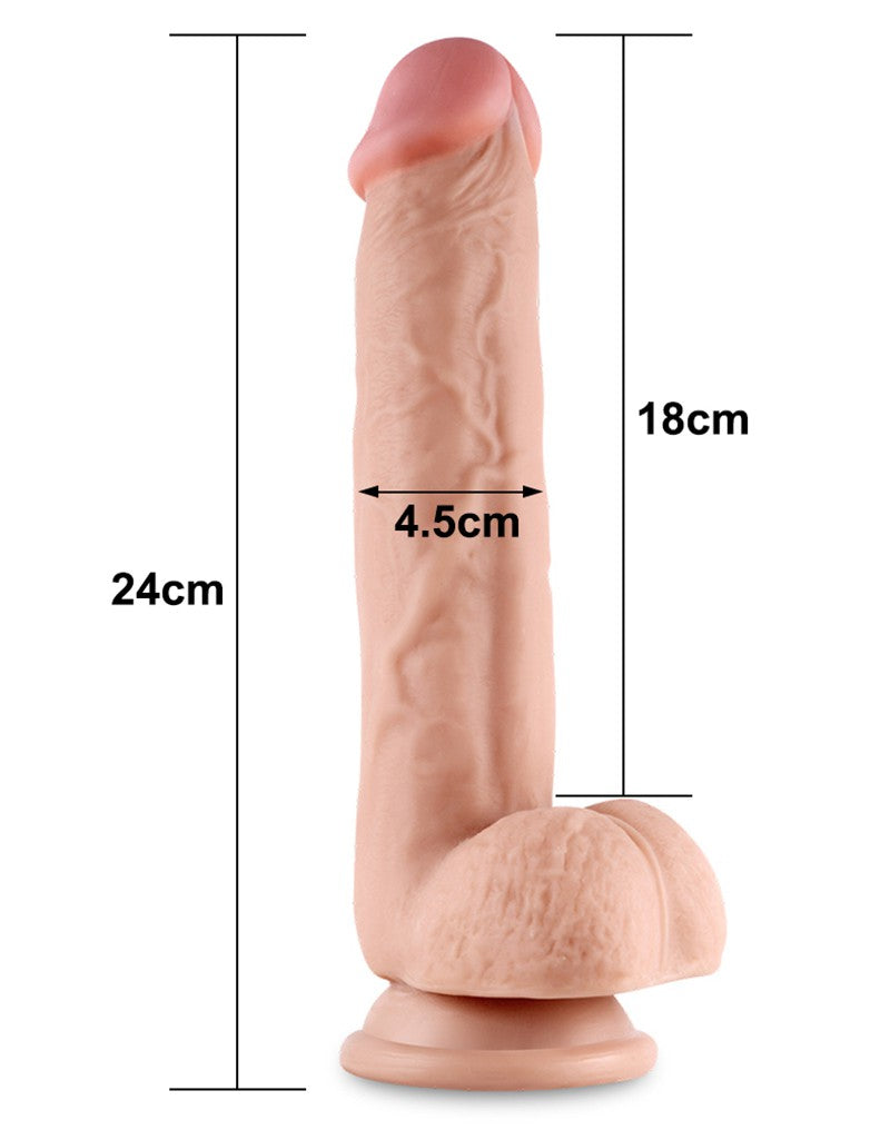 Love Toy - 9.5 Inch Sliding Skin Dildo - UABDSM