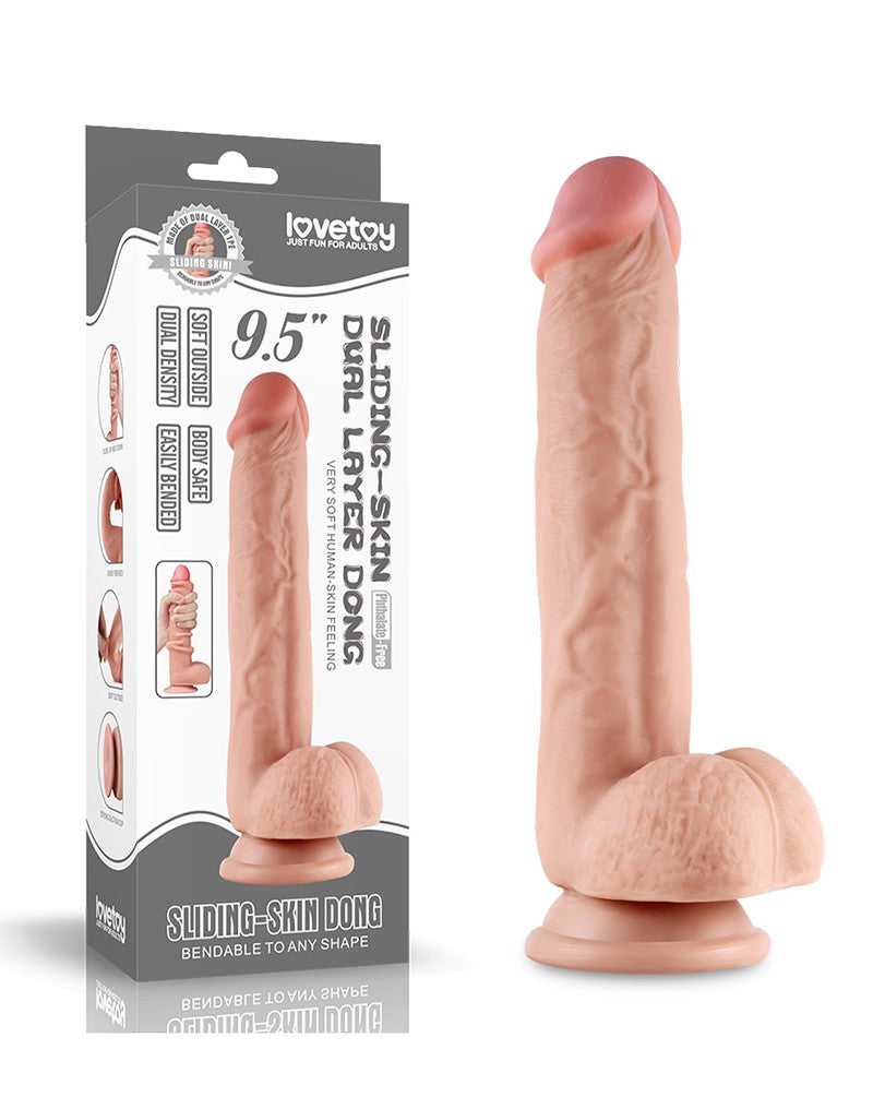 Love Toy - 9.5 Inch Sliding Skin Dildo - UABDSM