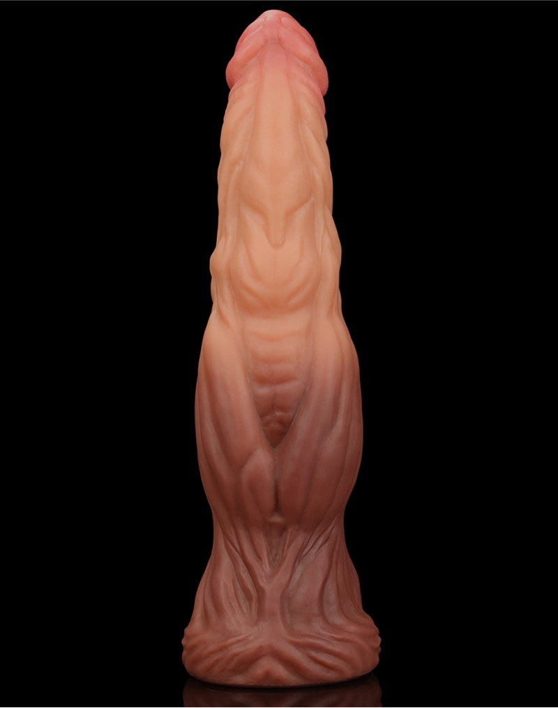 Love Toy - Dildo With Veins 24.5 Cm - Nude/Brown - UABDSM