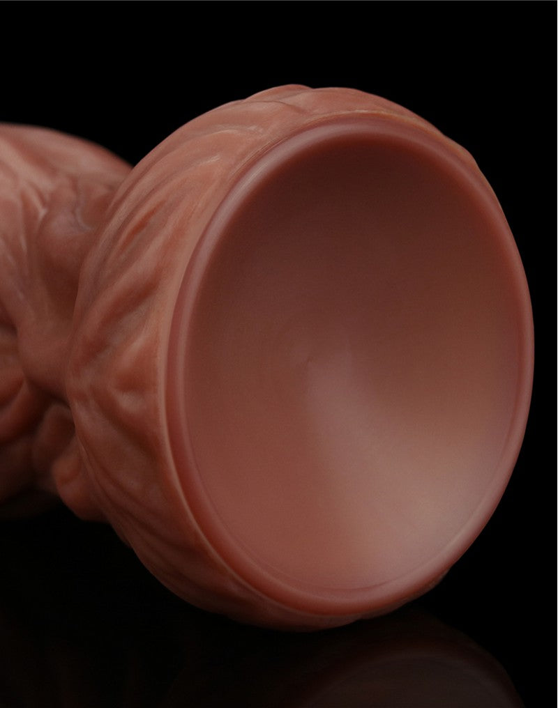 Love Toy - Dildo With Veins 24.5 Cm - Nude/Brown - UABDSM