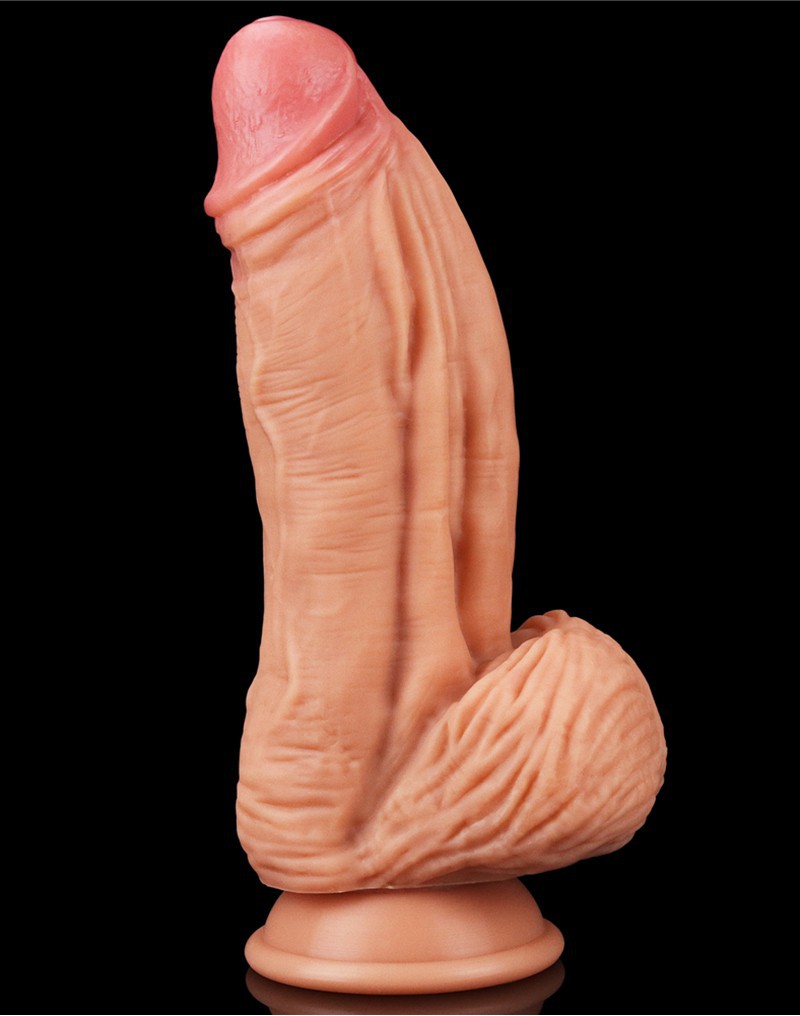 Love Toy - Dildo With Veins 24.5 Cm - Nude - UABDSM