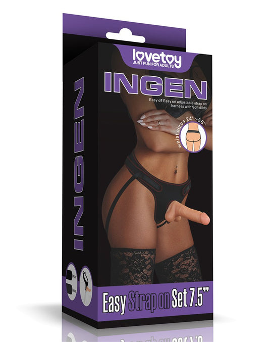 Love Toy Easy Strap-On Set With 19 Cm Dildo - UABDSM