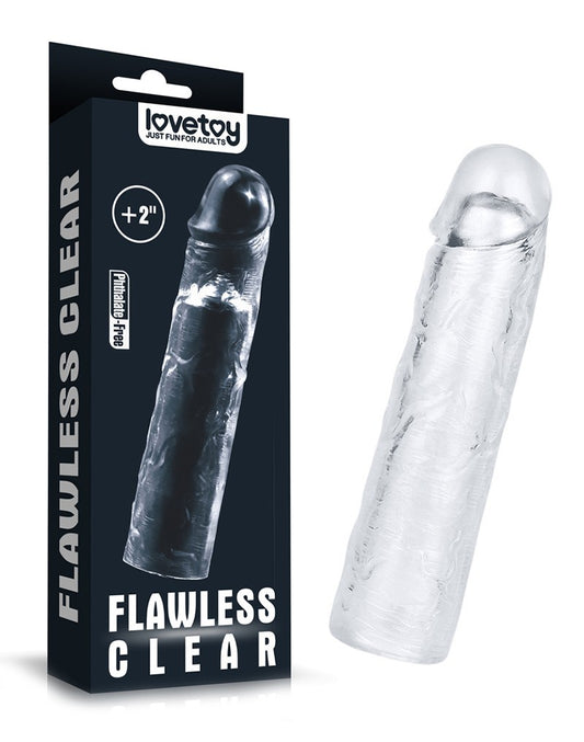 Love Toy - Flawless Clear Penis Sleeve + 5 Cm - UABDSM