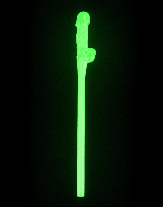 Love Toy - Glow In The Dark Willy Straws - Pack Of 9 - UABDSM