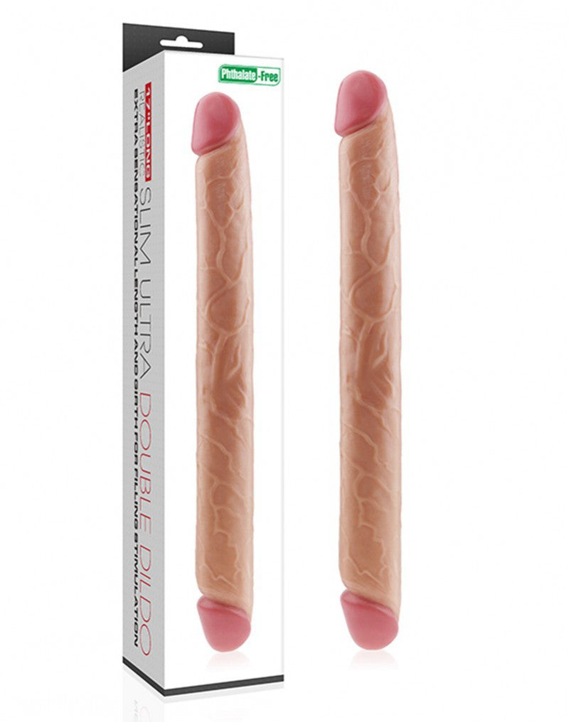 Love Toy - King Size Slim Ultra Double Dildo 45 Cm - Nude - UABDSM